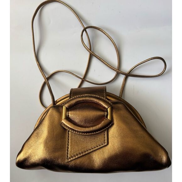 Banana Republic Mini Stella Cloud Clutch in Metallic Bronze/ made in Italy - Picture 11 of 11